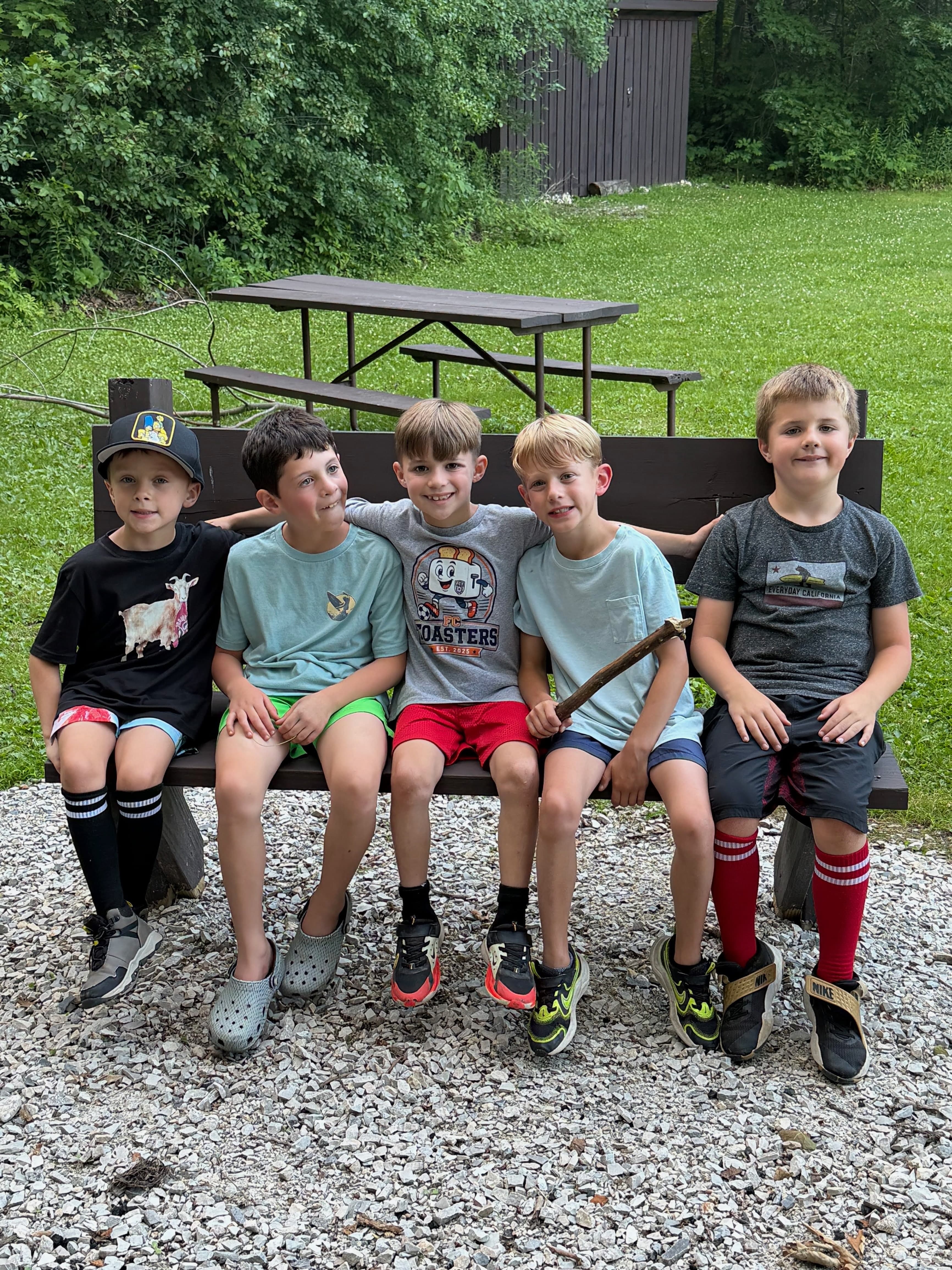 Pack 5 scouts at a pack meeting